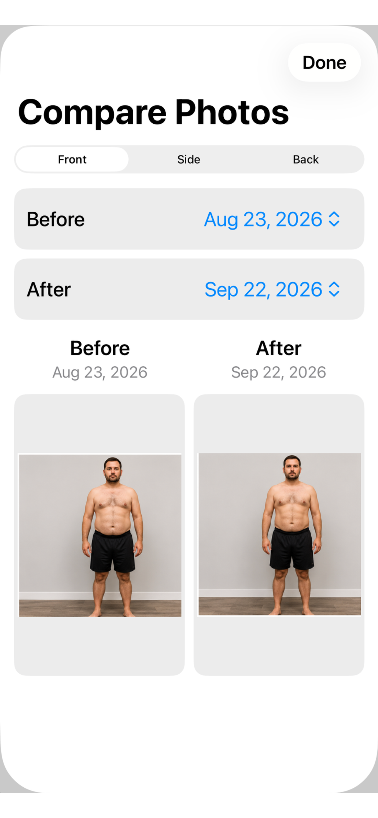 Measurely photo comparison
